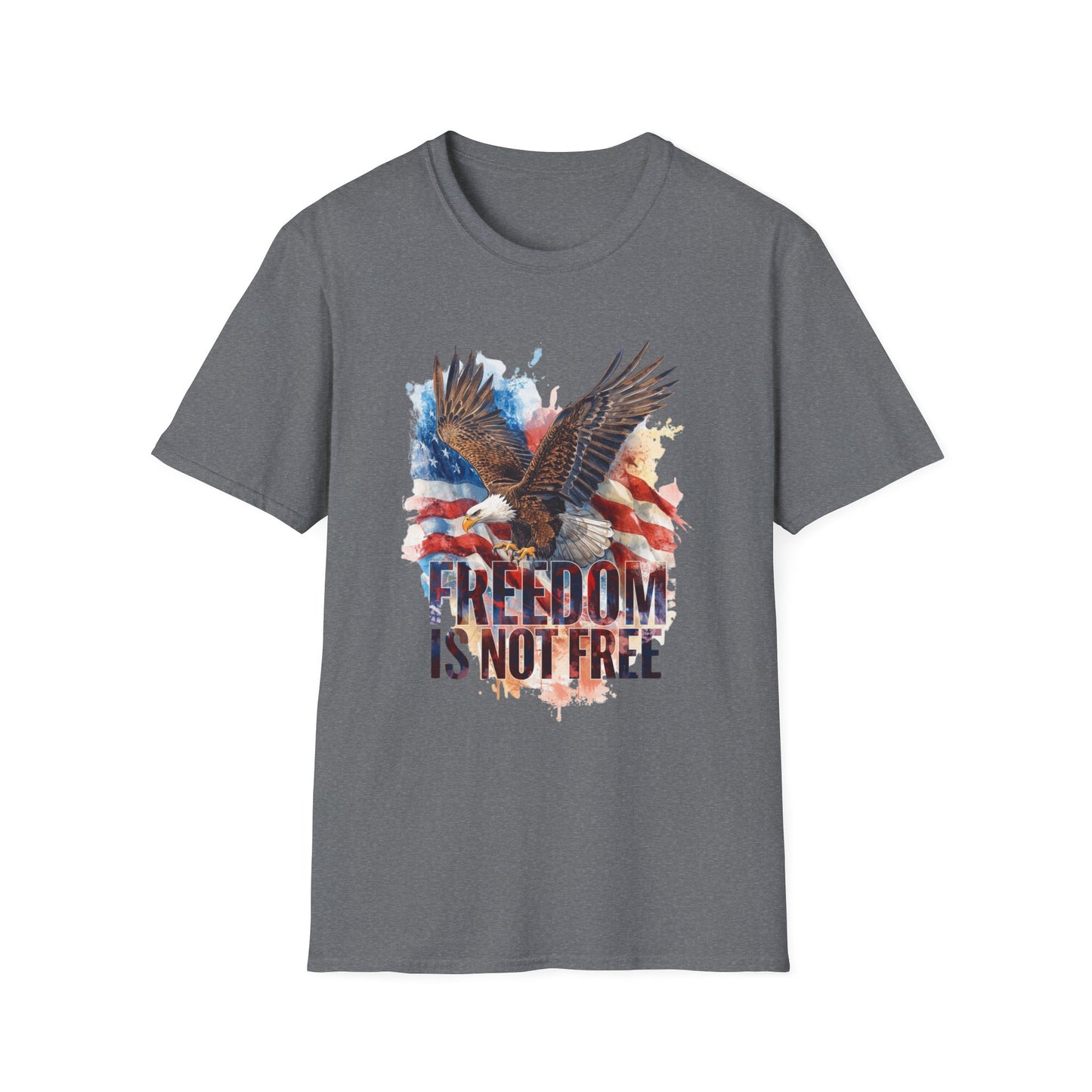 A043 - Freedom is Not Free - Flag and Eagle Patriotic T-Shirt