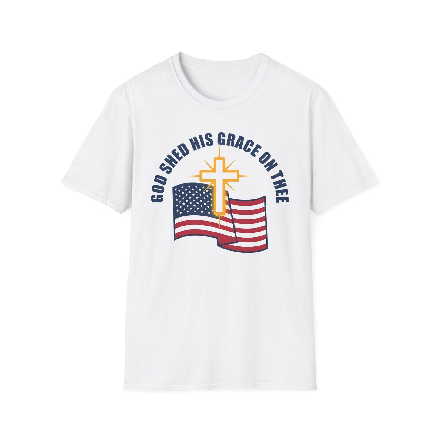 God Shed His Grace on Thee Christian Patriotic T-Shirt