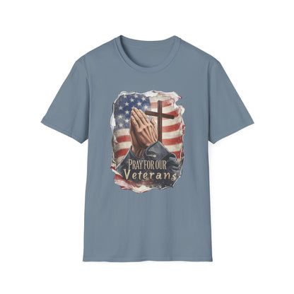 Pray For Our Veterans Christian Patriotic T-Shirt