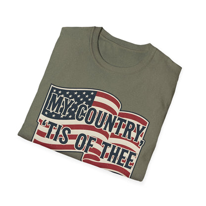 My Country 'Tis of Thee American Flag Patriotic T-Shirt