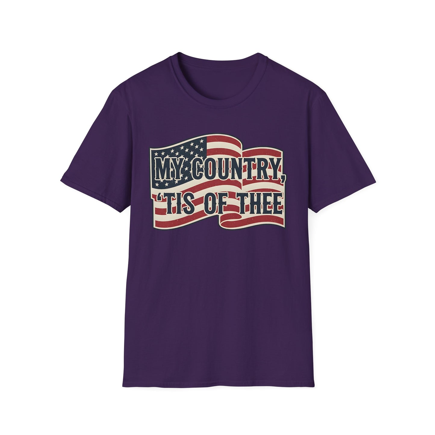 My Country 'Tis of Thee American Flag Patriotic T-Shirt