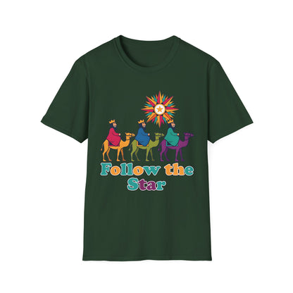 Follow the Star Christian Christmas T-Shirt