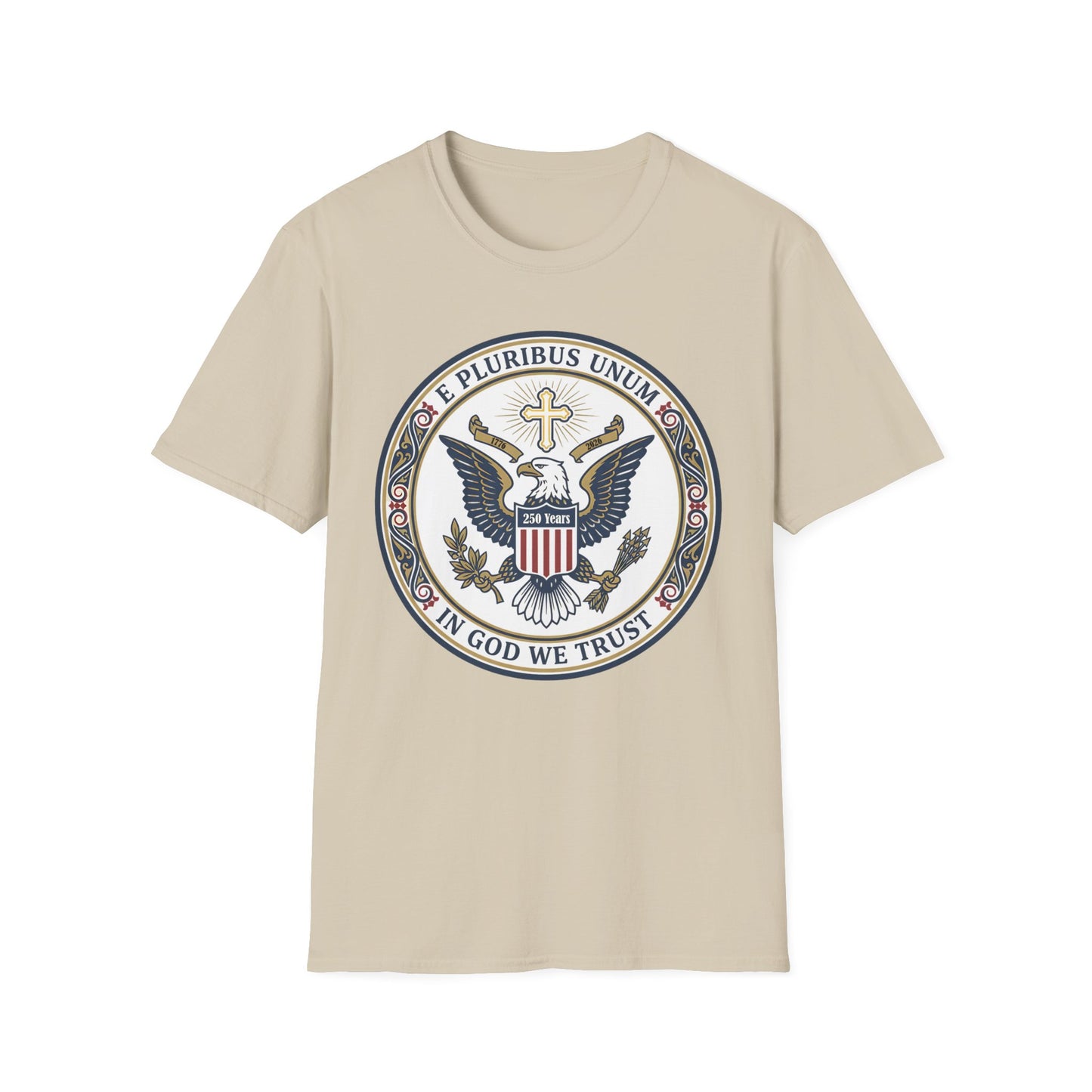 USA 250 Years • Patriotic Presidential Seal T-Shirt • E Pluribus Unum • In God We Trust