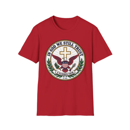 In God We Still Trust — Christian Eagle Cross Patriotic T-Shirt