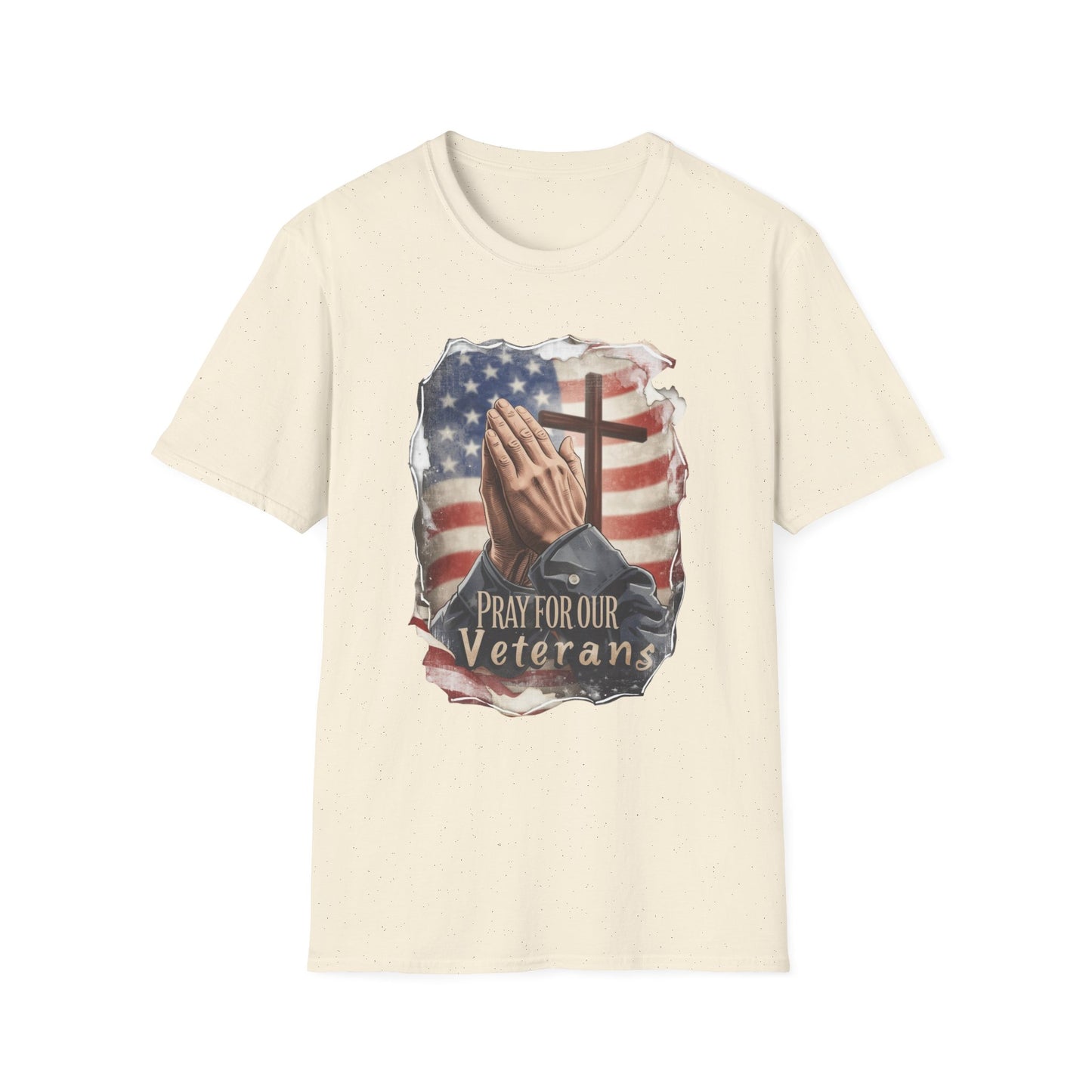 A042 - Pray for Our Veterans Christian Patriotic T-Shirt