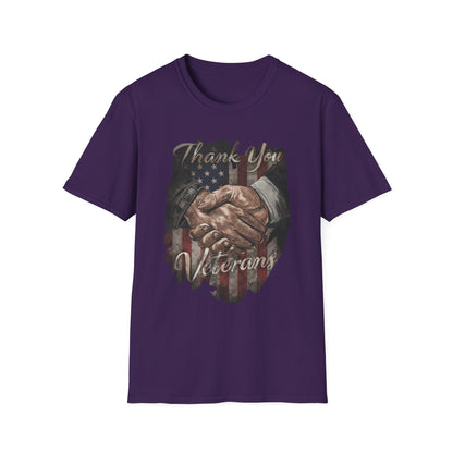 Thank You Veterans Unisex Softstyle Patriotic T-Shirt