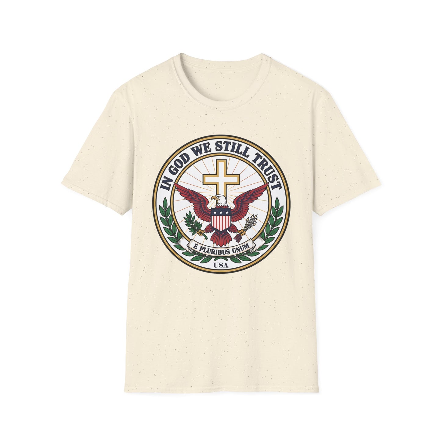 In God We Still Trust — Christian Eagle Cross Patriotic T-Shirt