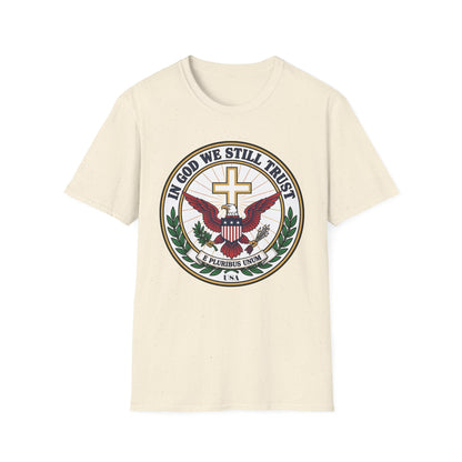 In God We Still Trust — Christian Eagle Cross Patriotic T-Shirt