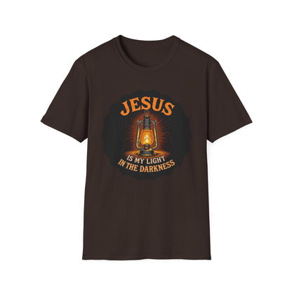 A028 - Jesus Is My Light in the Darkness - Inspirational Christian T-Shirt