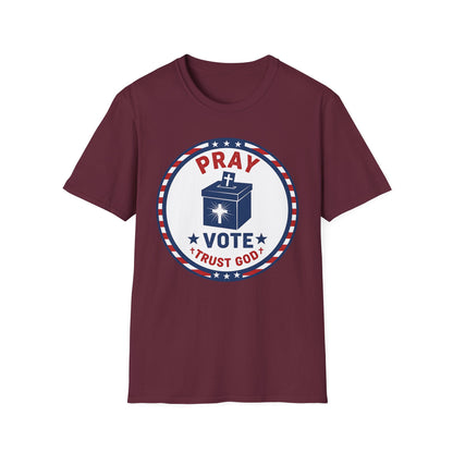 Pray Vote Trust God Patriotic Christian T-Shirt