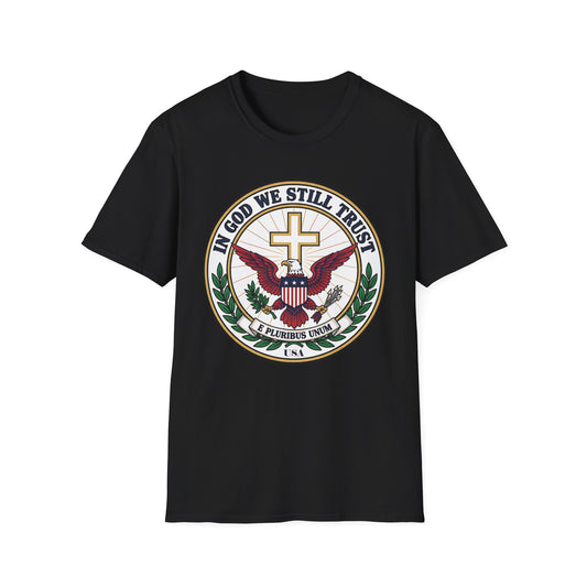 A166 - In God We Still Trust — Christian Eagle Cross Patriotic T-Shirt