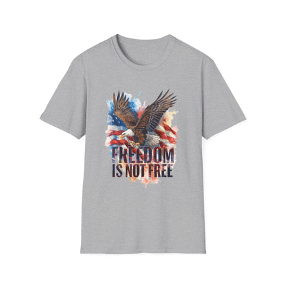A043 - Freedom is Not Free - Flag and Eagle Patriotic T-Shirt