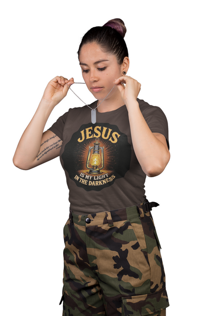 Jesus Is My Light in the Darkness - Inspirational Christian T-Shirt