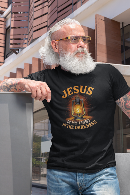 Jesus Is My Light in the Darkness - Inspirational Christian T-Shirt