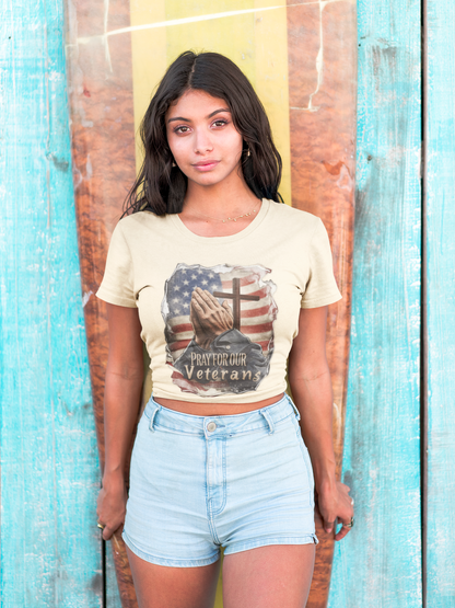 Pray For Our Veterans Christian Patriotic T-Shirt