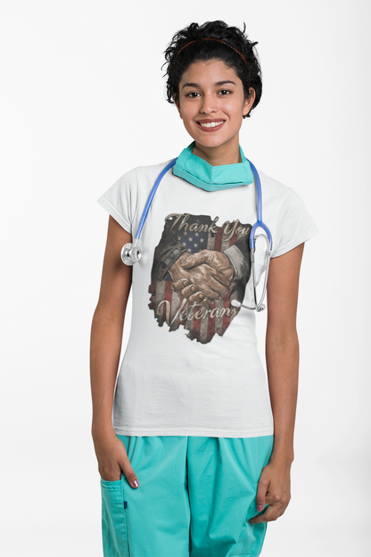 Thank You Veterans Unisex Softstyle Patriotic T-Shirt