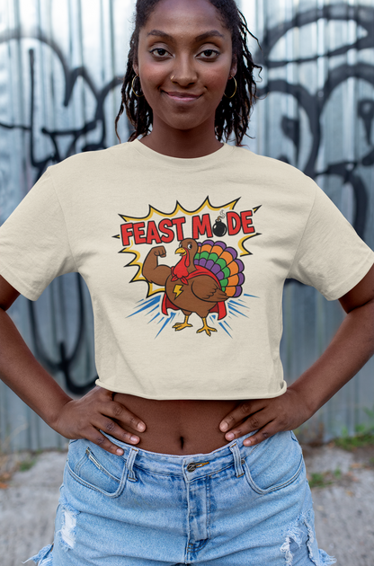 Feast Mode Funny Thanksgiving Turkey T-Shirt
