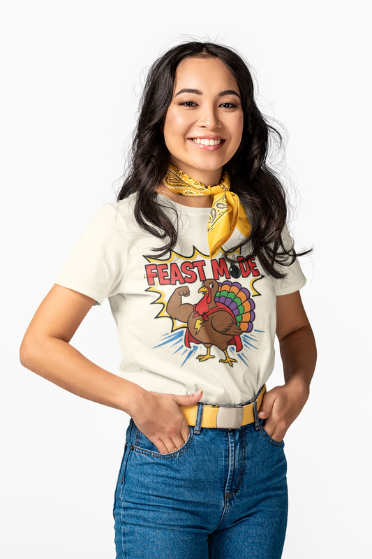 Feast Mode Funny Thanksgiving Turkey T-Shirt