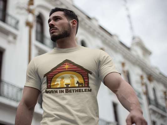 Born in Bethlehem Unisex Softstyle Christmas T-Shirt