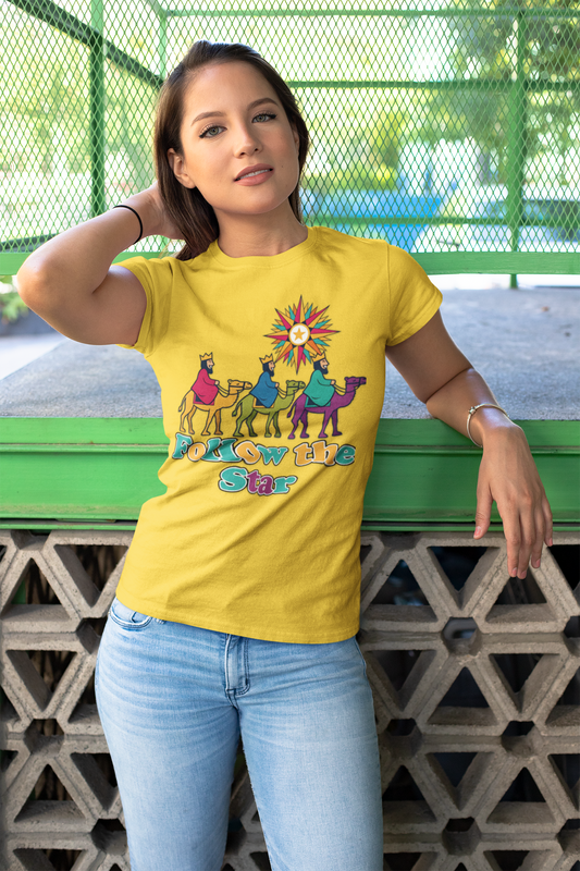 Follow the Star Christian Christmas T-Shirt