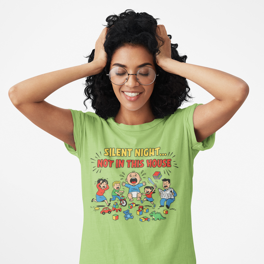 Silent Night Not in This House Funny Christmas T-Shirt