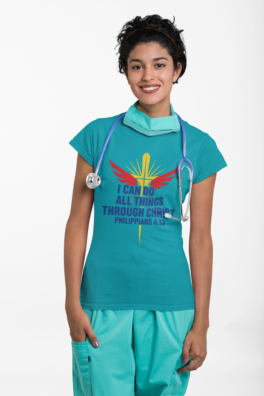 I Can Do All Things Through Christ Philippians 4:13 Christian Inspirational T-Shirt