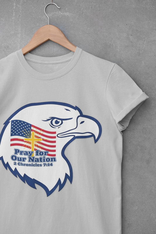 Pray for Our Nation Christian Patriotic T-Shirt