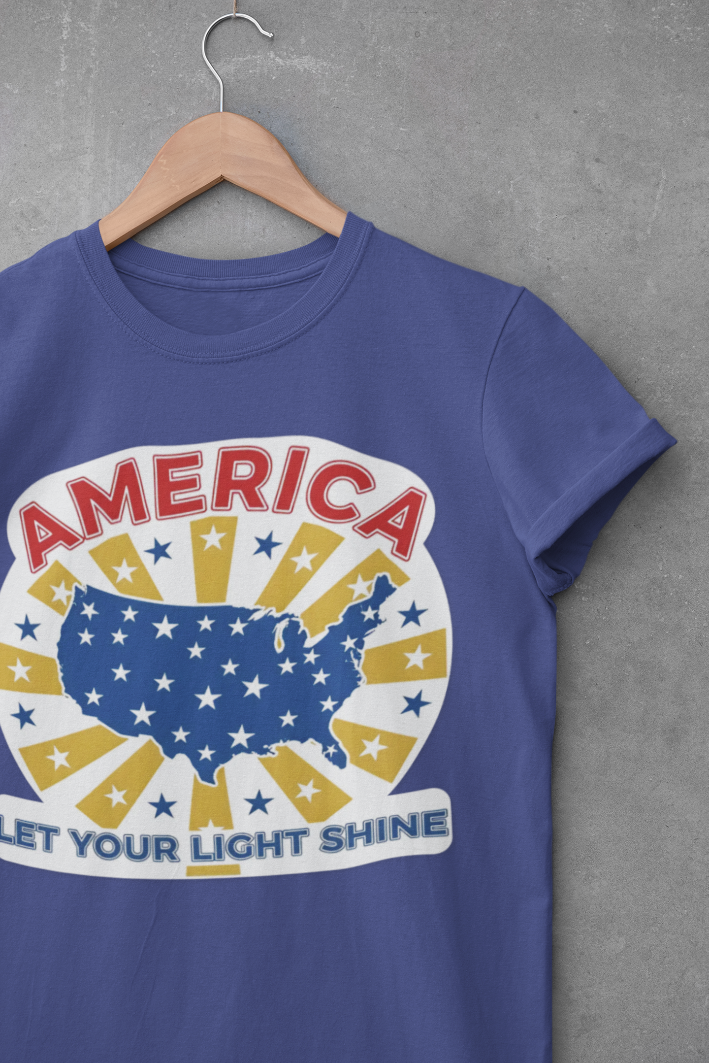 America Let Your Light Shine Patriotic USA T-Shirt
