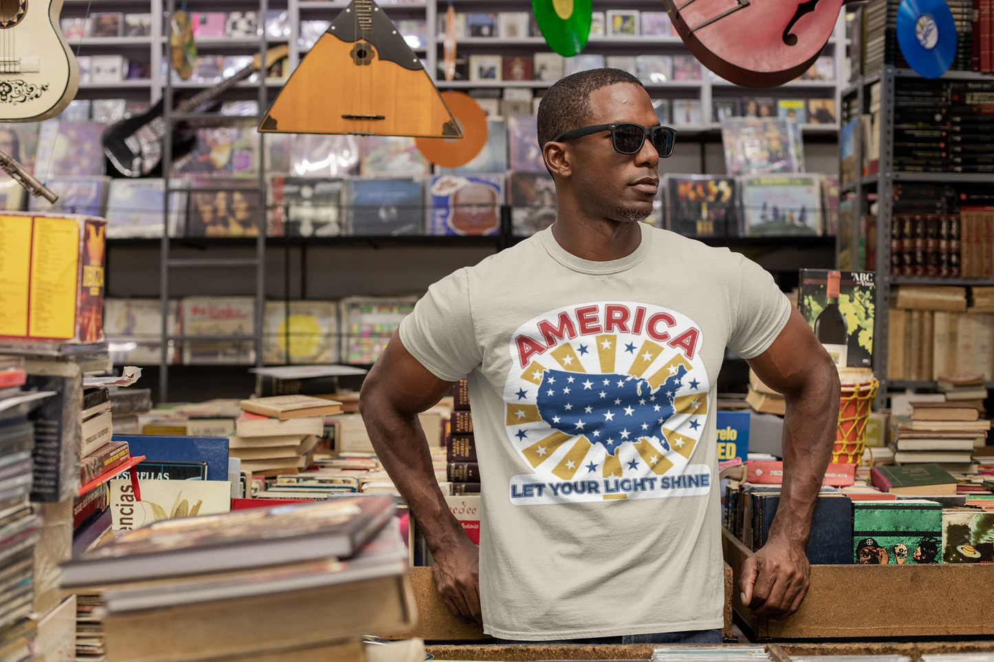 America Let Your Light Shine Patriotic USA T-Shirt