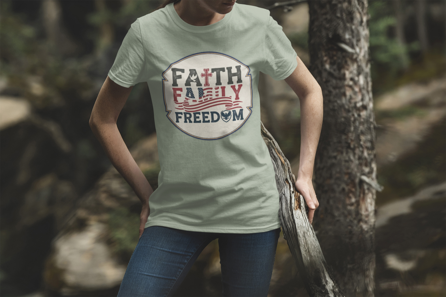 Faith Family Freedom T-Shirt — Patriotic Christian Tee