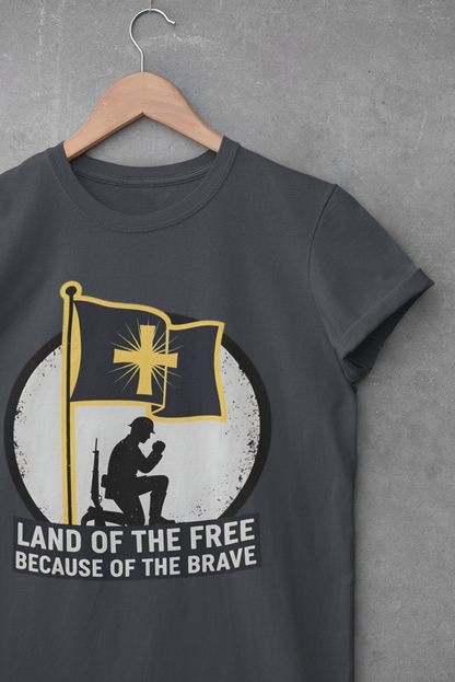 Land of the Free Because of the Brave Patriotic T‑Shirt