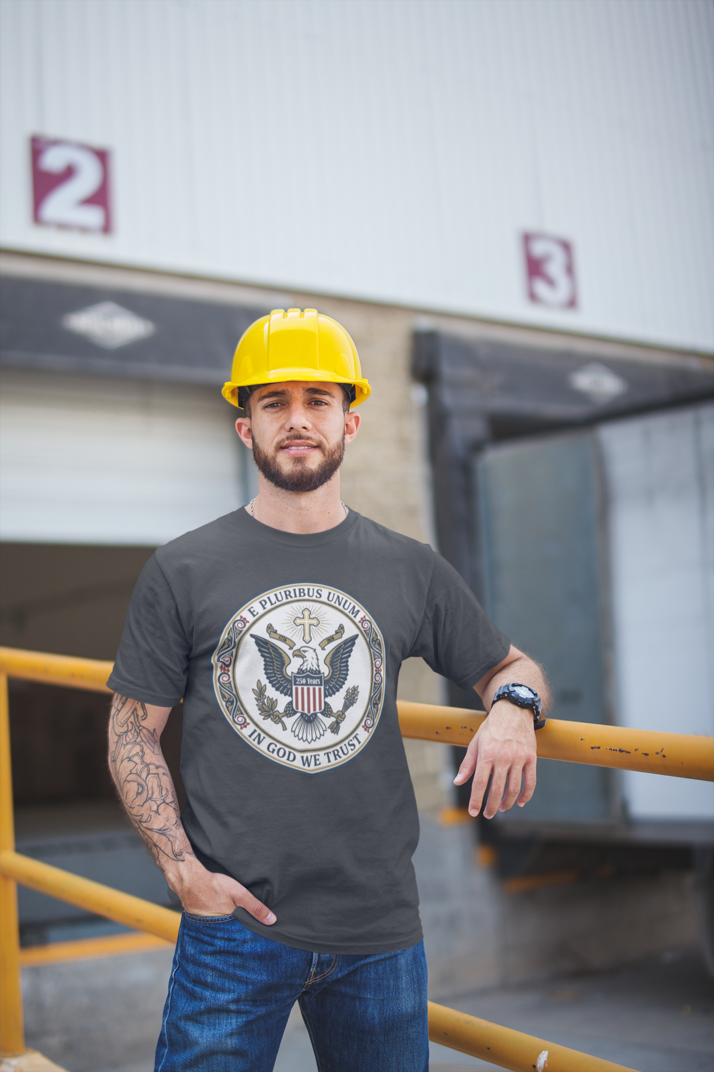 USA 250 Years • Patriotic Presidential Seal T-Shirt • E Pluribus Unum • In God We Trust