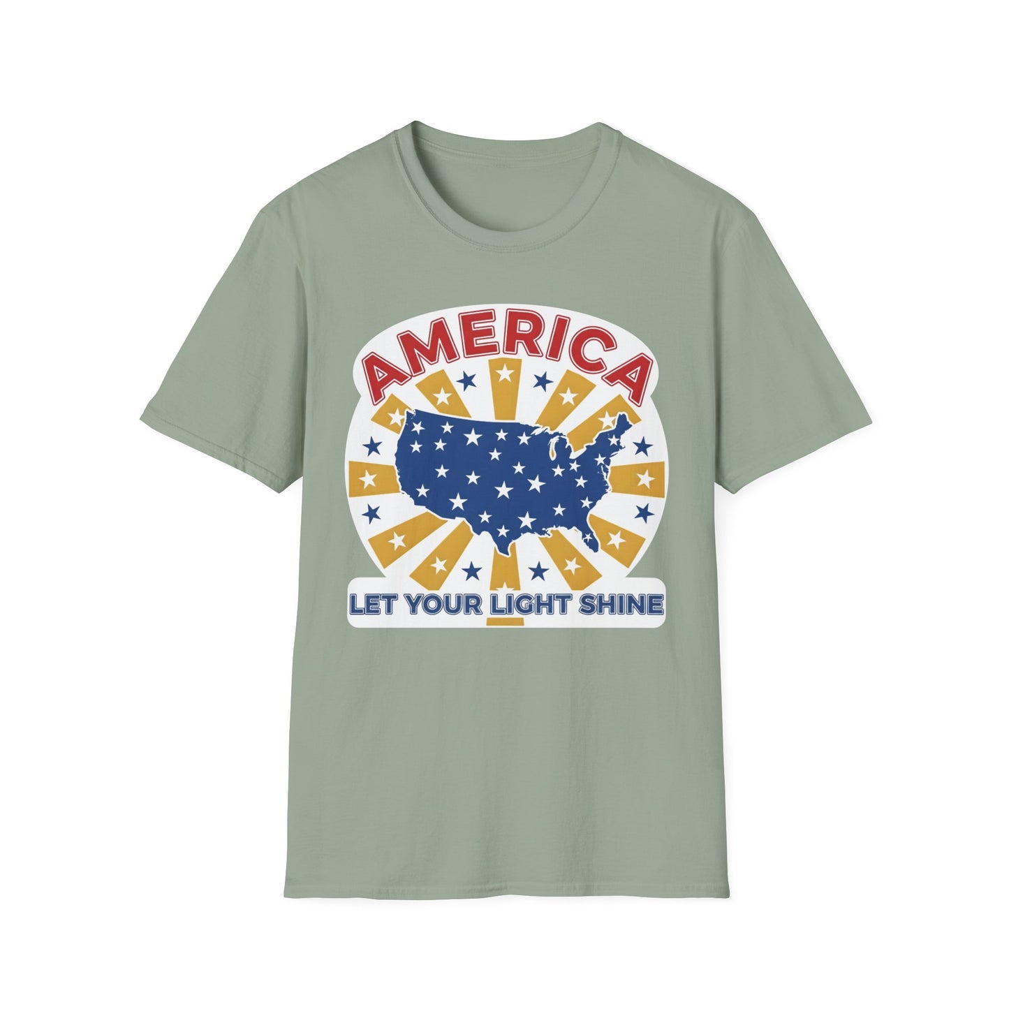 America Let Your Light Shine Patriotic USA T-Shirt