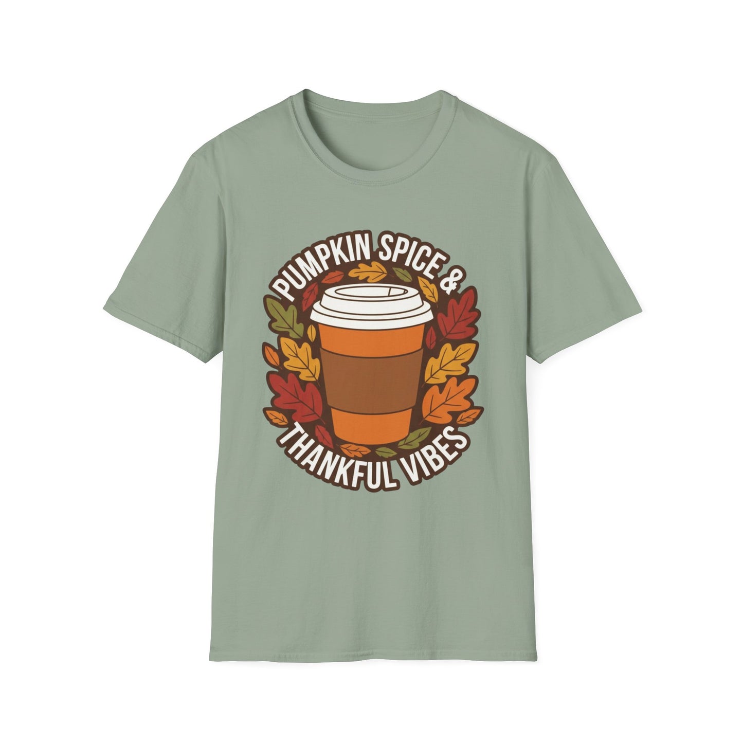 A053 - Pumpkin Spice & Thankful Vibes Fall Fashion T-Shirt