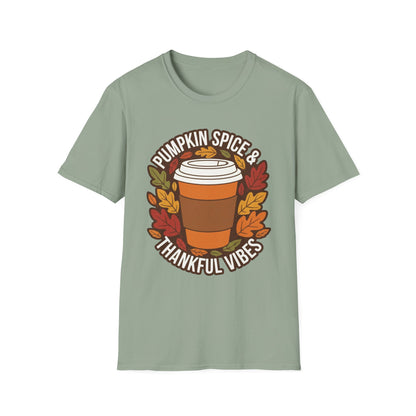 A053 - Pumpkin Spice & Thankful Vibes Fall Fashion T-Shirt