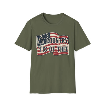 My Country 'Tis of Thee American Flag Patriotic T-Shirt