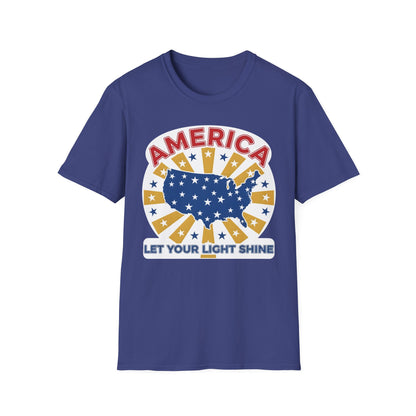 America Let Your Light Shine Patriotic USA T-Shirt