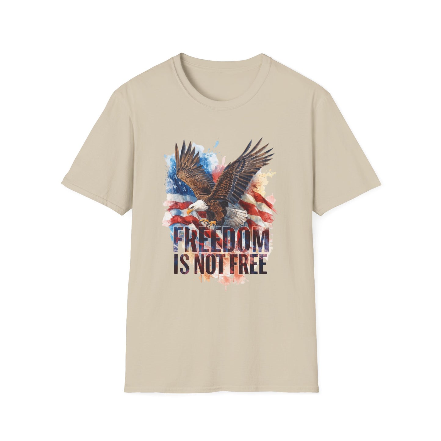A043 - Freedom is Not Free - Flag and Eagle Patriotic T-Shirt