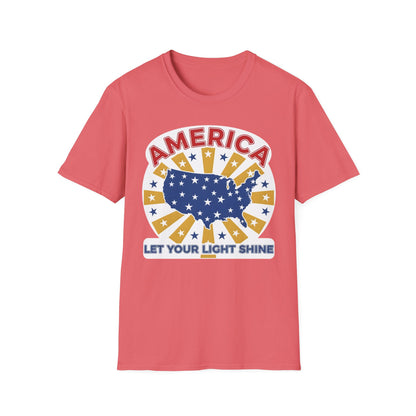 America Let Your Light Shine Patriotic USA T-Shirt