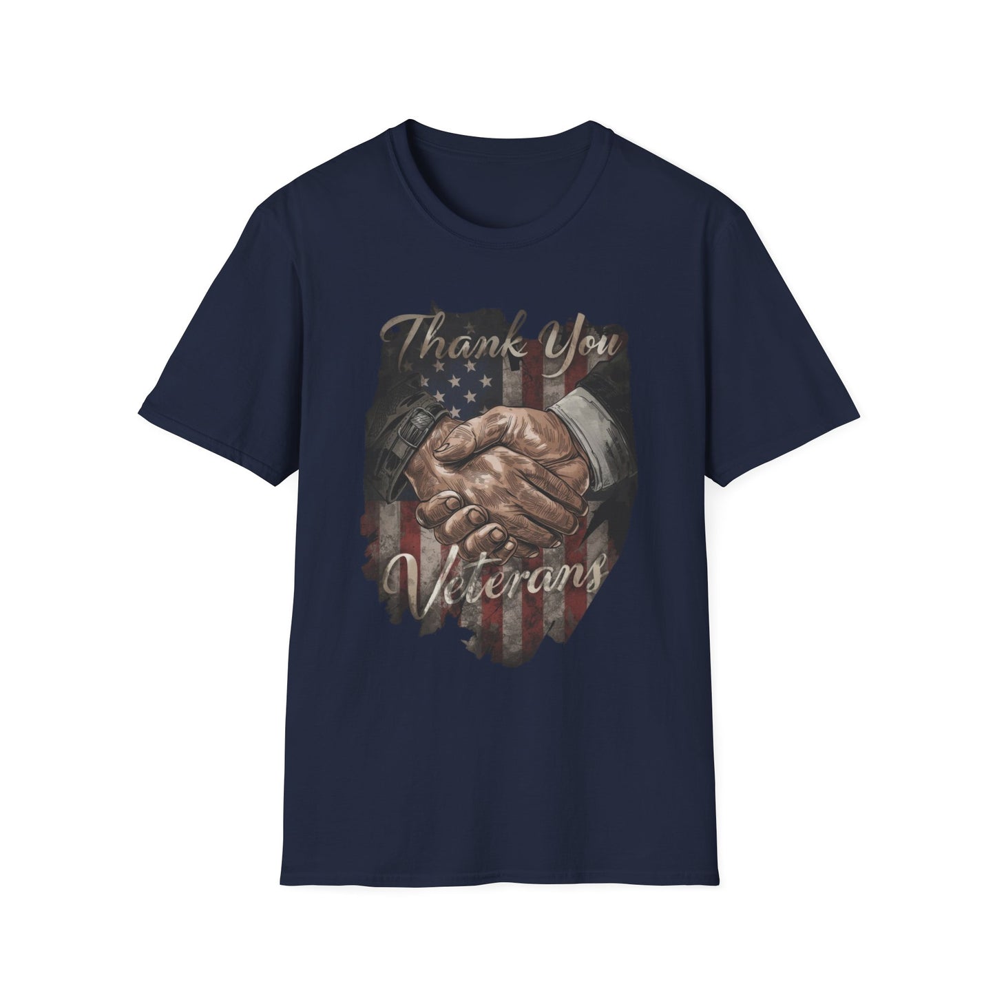 A044 - Thank You Veterans Unisex Softstyle Patriotic T-Shirt