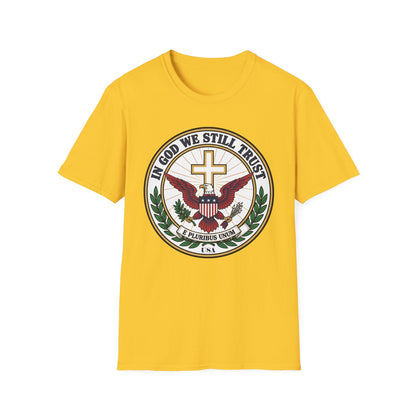 In God We Still Trust — Christian Eagle Cross Patriotic T-Shirt