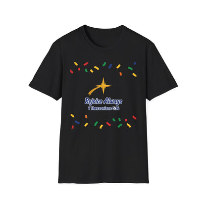 Rejoice Always Inspirational Christian Bible Verse T-Shirt