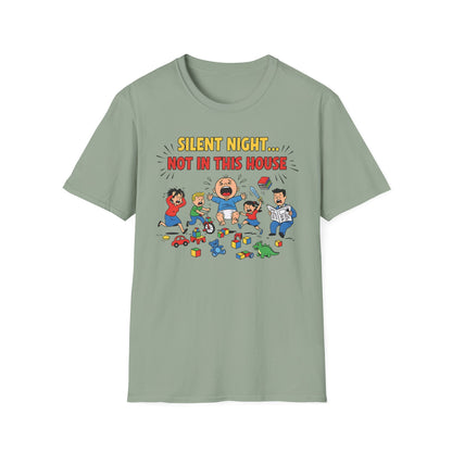 Silent Night Not in This House Funny Christmas T-Shirt