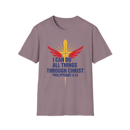I Can Do All Things Through Christ Philippians 4:13 Christian Inspirational T-Shirt