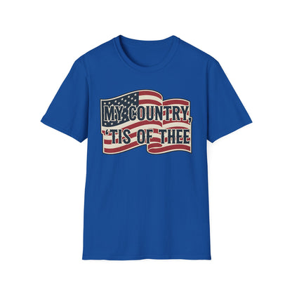 My Country 'Tis of Thee American Flag Patriotic T-Shirt
