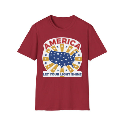 America Let Your Light Shine Patriotic USA T-Shirt