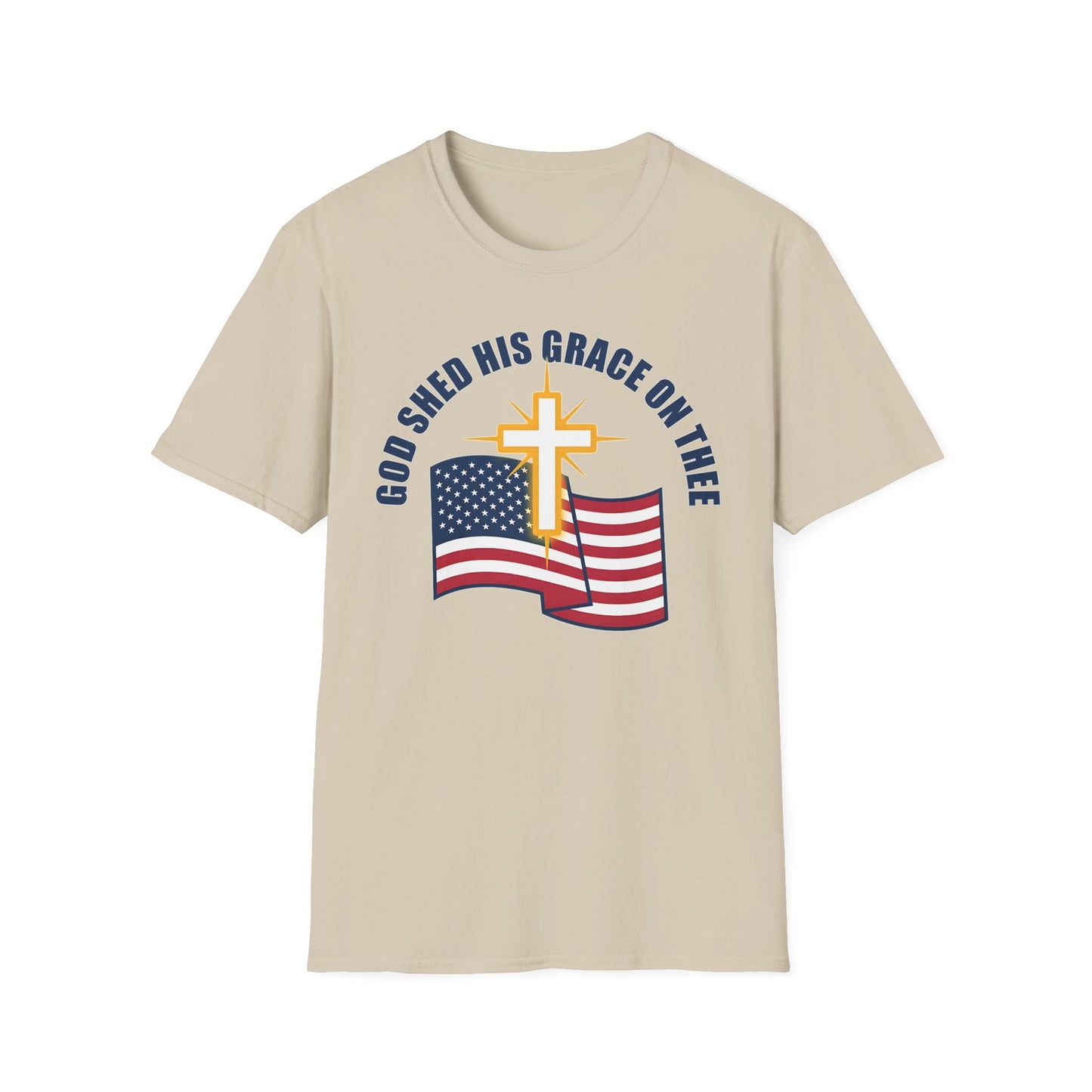 God Shed His Grace on Thee Christian Patriotic T-Shirt