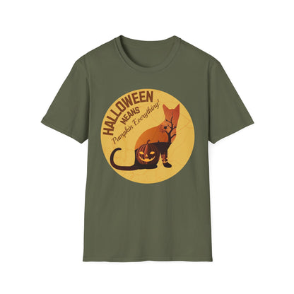 A027 - Pumpkin Everything - Halloween Cat Unisex T-Shirt