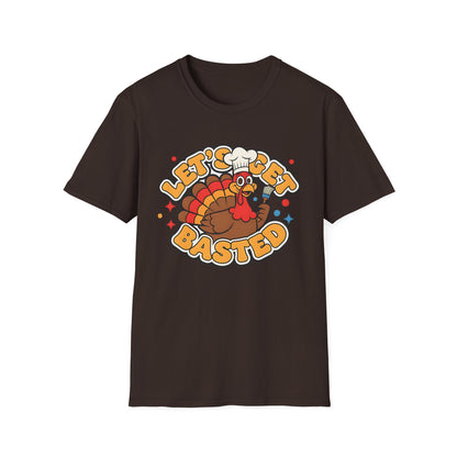 A058 - Let's Get Basted Funny Thanksgiving Turkey T-Shirt