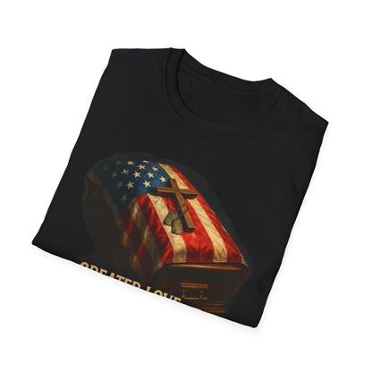 Memorial Day Veterans Day Tribute T-Shirt, Greater Love Has No One Than This